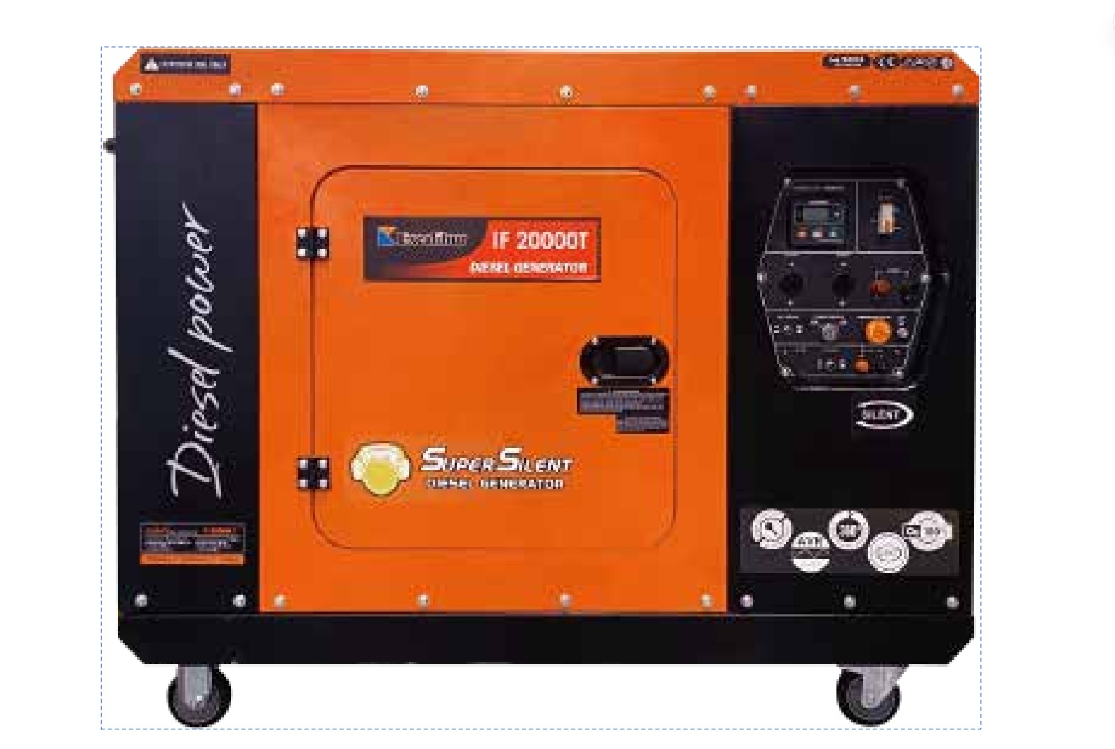 GTFI generator control panel with digital display
